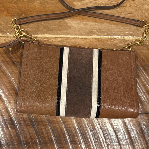 Tory Burch Carson Stripe Leather Crossbody Bag - Picture 4 of 8